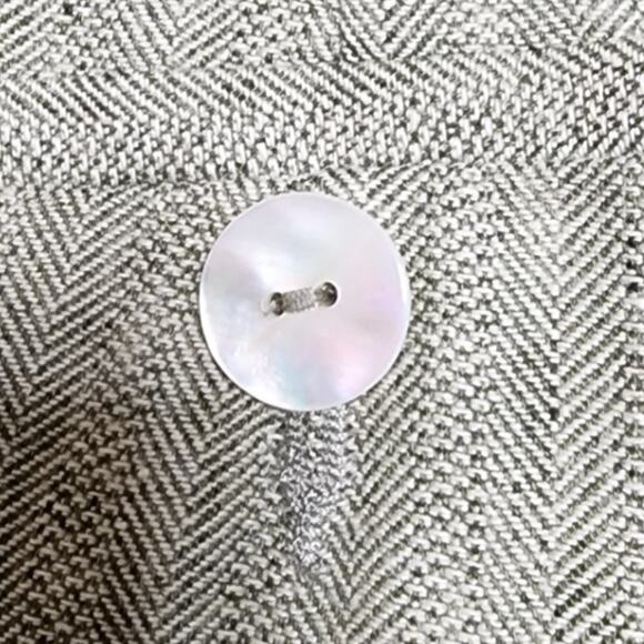 MADELEINE Linen Herringbone High Waist Wide-Leg Pants Size 12 - Picture 4 of 12